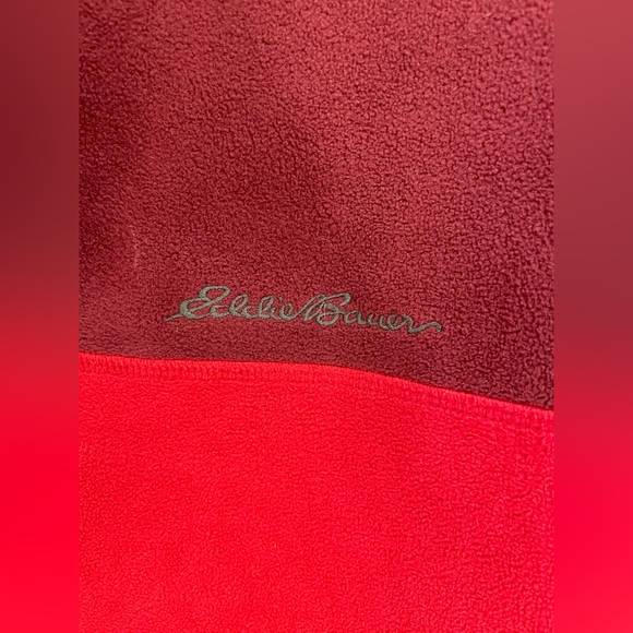 EDDIE BAUER - Red Fleece Pullover, Mens Size Large - Picture 4 of 7